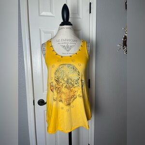 Harley Davidson Yellow Skull Tank Size Medium